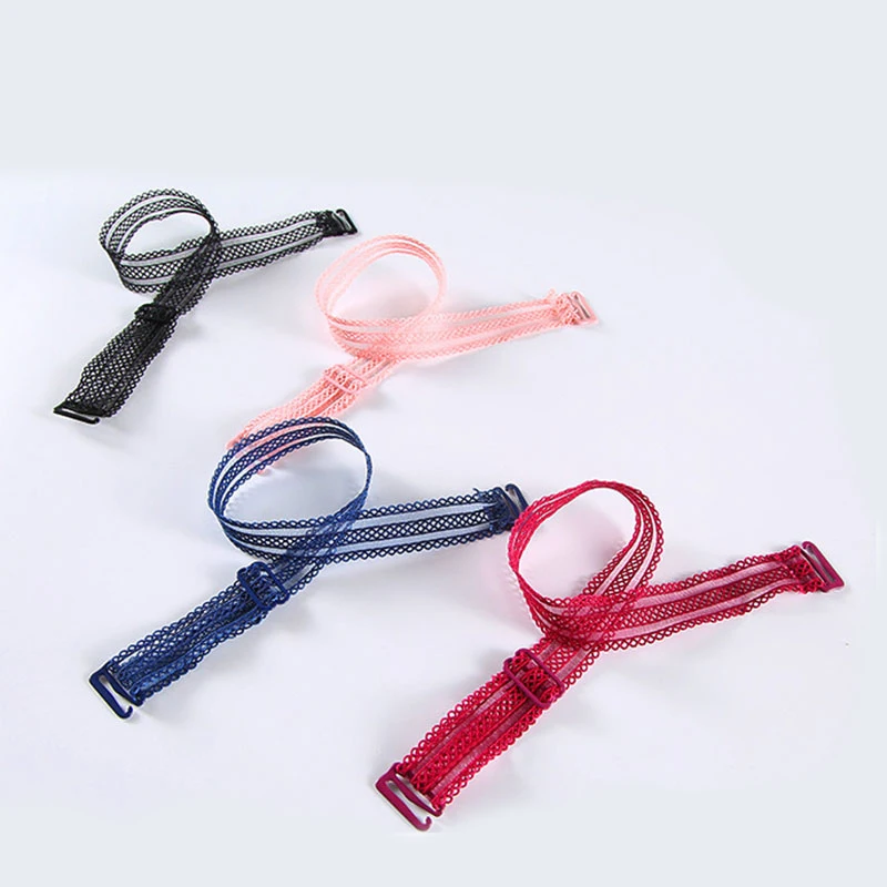 

Metal Buckle Bra Straps Belt Women Sexy Lace Bra Shoulder Straps Elastic Adjustable Intimate Accessories Casual Anti Slip Belts