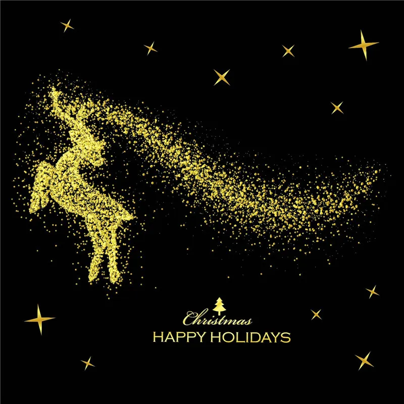 Новогоднее окно ПВХ Наклейка на стену Рождество Санта олень сделай сам снежный