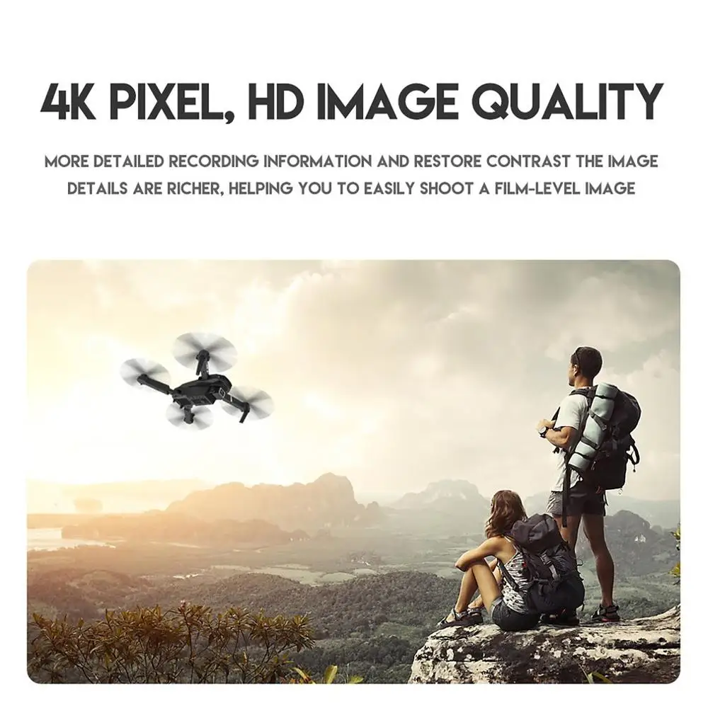 LSRC RC Дрон E525 широкоугольный HD 4K двойная камера контроль скорости