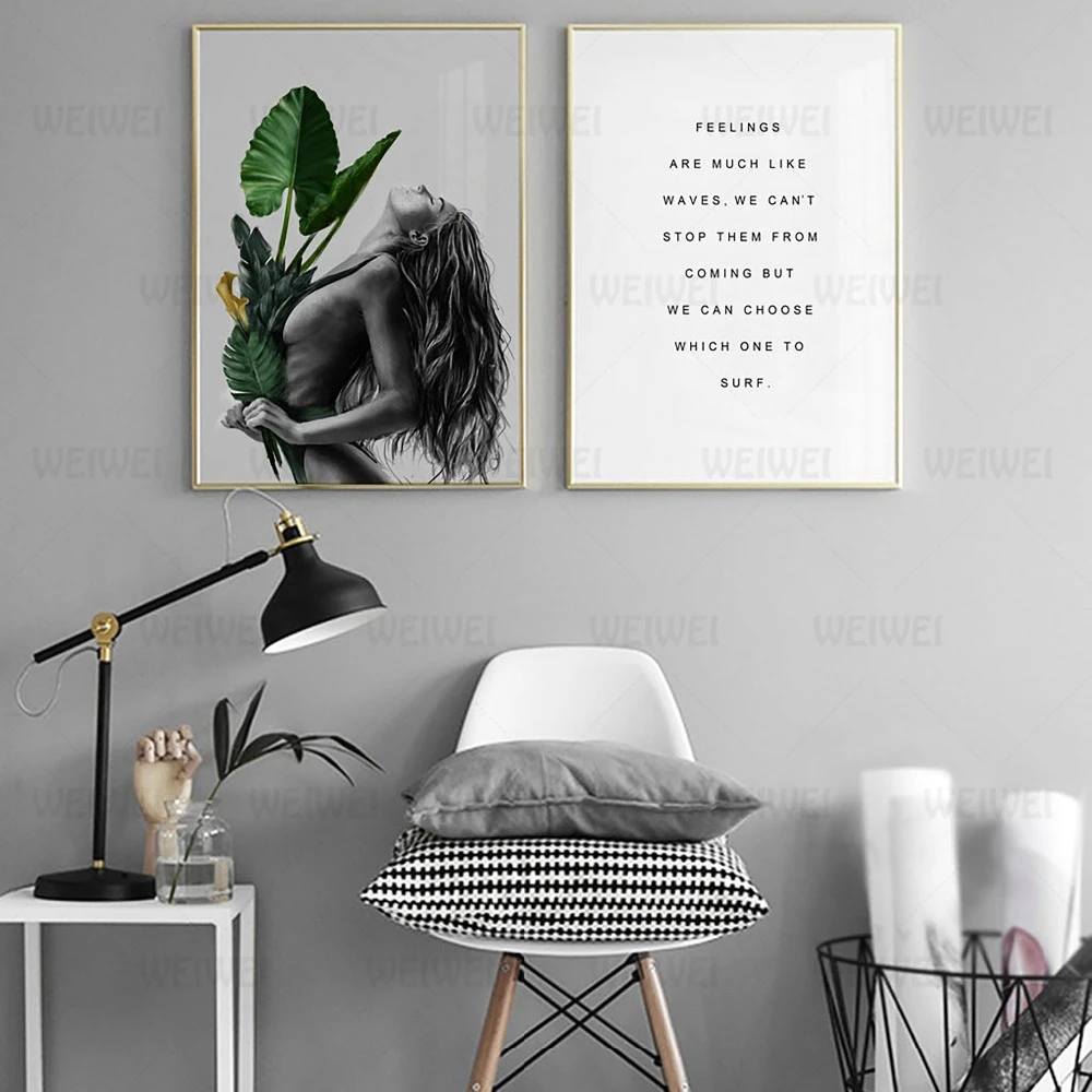 Сексуальный женский девиз постеры и принты Скандинавское украшение настенные