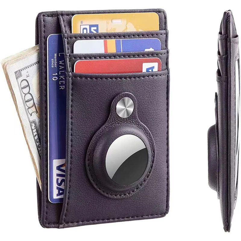 2021 бумажник для AirTag передний карман тонкий защитный с блоками RFID магнитный
