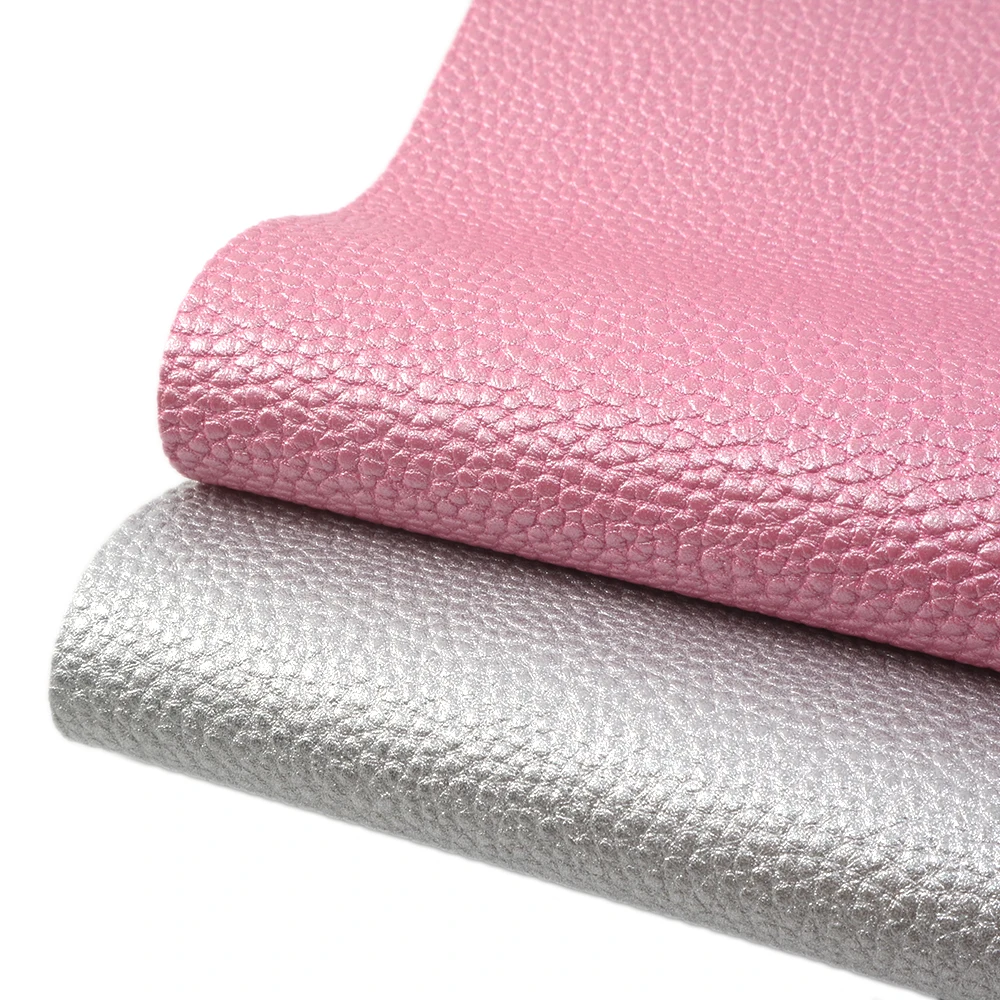 Ткань из искусственной кожи чистый цветной узор личи мелкая шагреневая