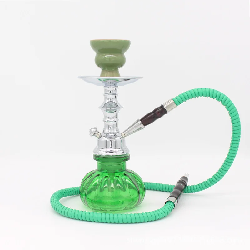 

Arabian Water Pipe Full Set Bar KTV Small Glass Kettle Shisha Single and Double Pipe Water Pipe