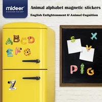 mideer animal refrigerator magnetic stickers early childhood education baby english words english alphabet magnetic toys