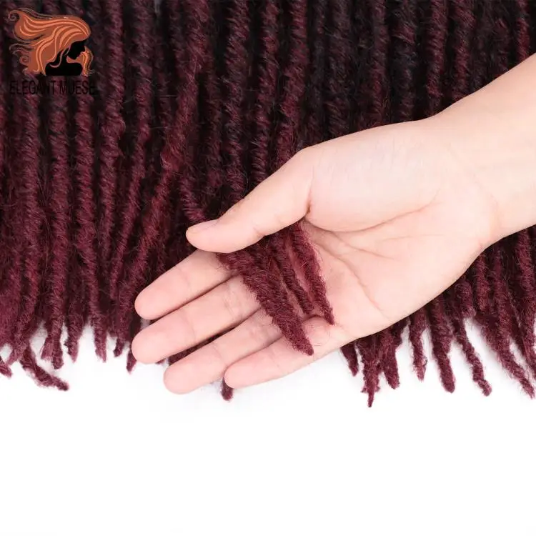 20 дюймов мягкие крючком косички Jumbo Dread прическа Омбре цвет синтетический искусственный Locs плетение волос наращивания