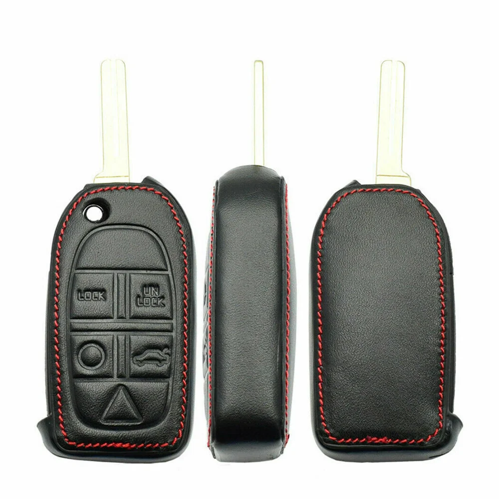 Кожаный флип-чехол для брелока с 5 кнопками оболочка защитный чехол Volvo S80 XC70 XC90 V50