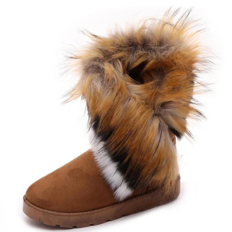 

Новые женские сапоги, зимние теплые меховые сапоги, женские зимние сапоги, короткие сапоги на плоской толстой подошве с круглым носком