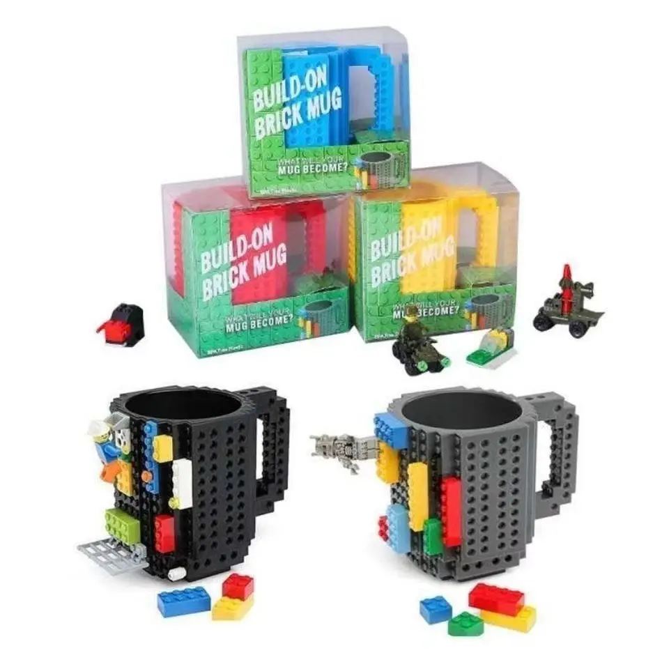 

350ml DIY Coffee Cup Creative Milk Mug Building Blocks Cup Building Blocks Puzzle Drink Cup Block Christmas Gift