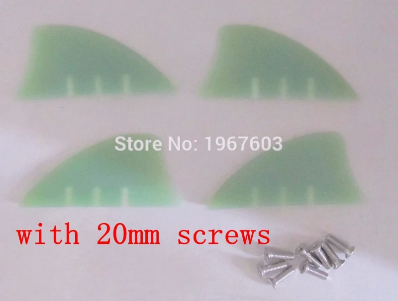 with 20mm screw Двойной наконечник кайтборд плавники кайт доска для серфинга плавник кайт серфинга аксессуары для сёрфинга 4 шт./лот Quad Set - Цвет: with 20mm screw