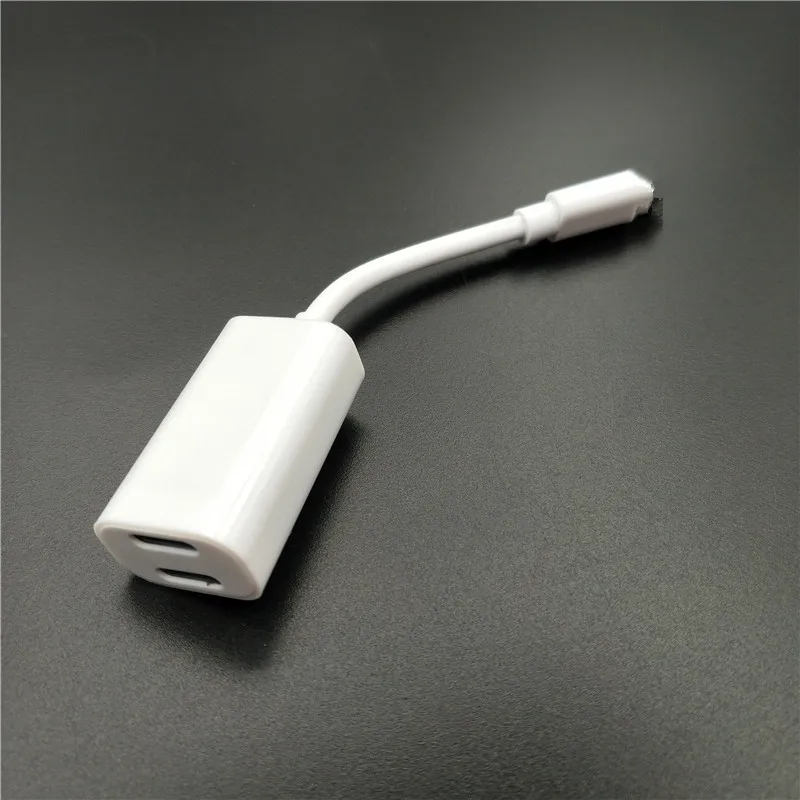 2 в 1 двойной аудио адаптер для iPhone 7/8/X iOS11 зарядка музыки или вызов Lightning зарядный