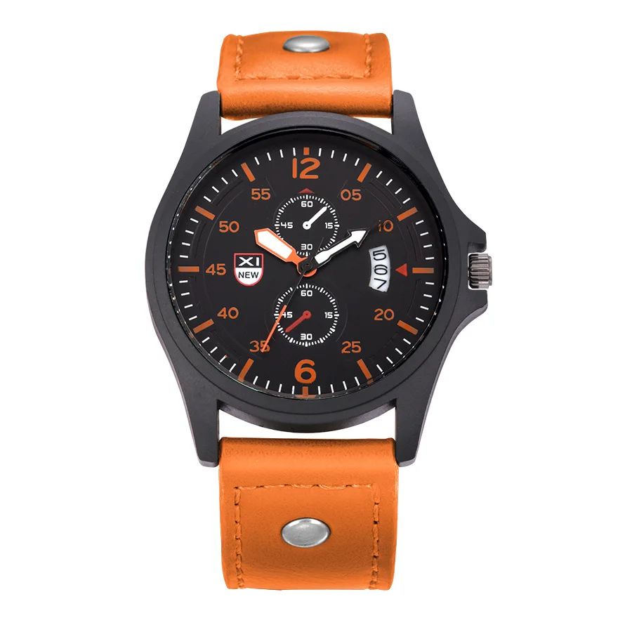 Classic Men Watch Men's Waterproof Date Leather Strap Sport Quartz Army Male Wrist Party Decoration Fashion | Наручные часы