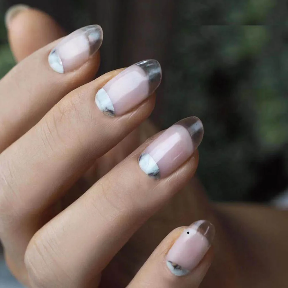 1 шт. Starlight французский стикеры 3D на ногти Nail Art градиентный мрамор камень наклейки для ногтей аксессуары для ногтей украшения для ногтей Новинка