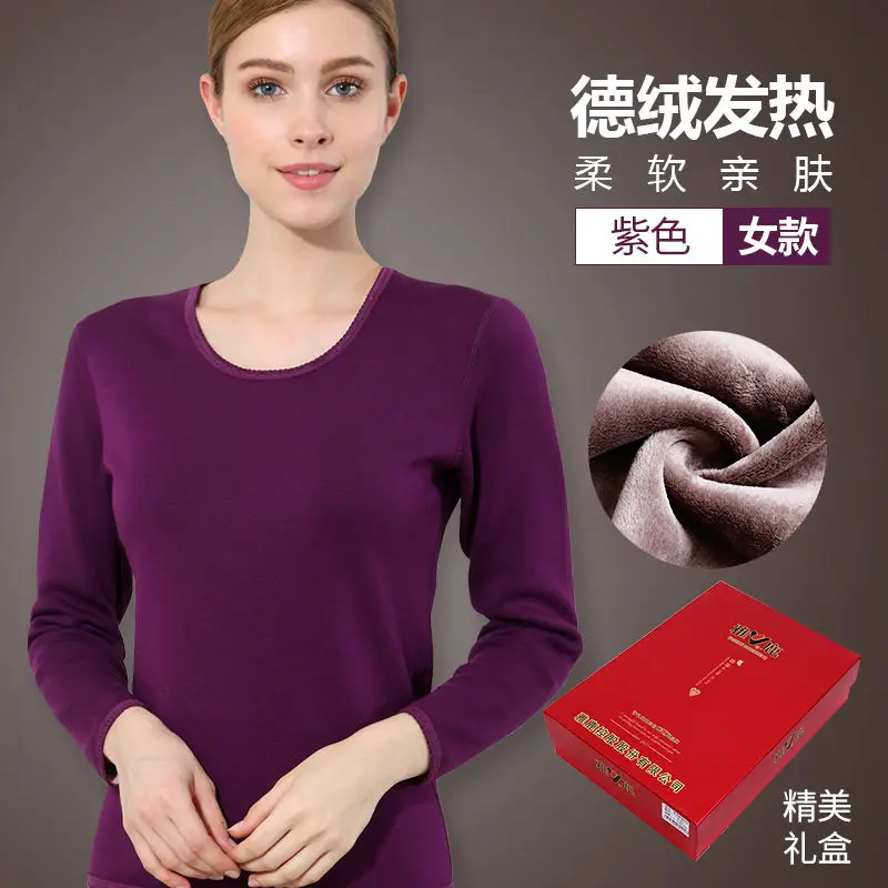 Женское термобелье из теплого волокна комплекты нижнего белья для девочек топы