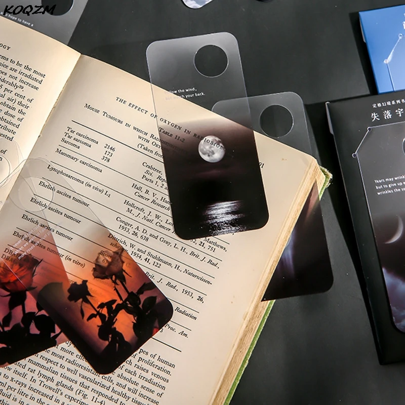 

10Pcs Transparent Scenery Reading Bookmarks Book Page Marker Stationery Supplies Students Book Marker Gift