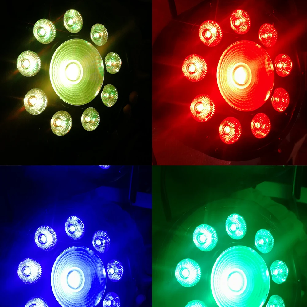 8 шт./лот 9x10 Вт + 30 cob led par light rgb 3-в-1 dmx512 flat профессиональное оборудование для