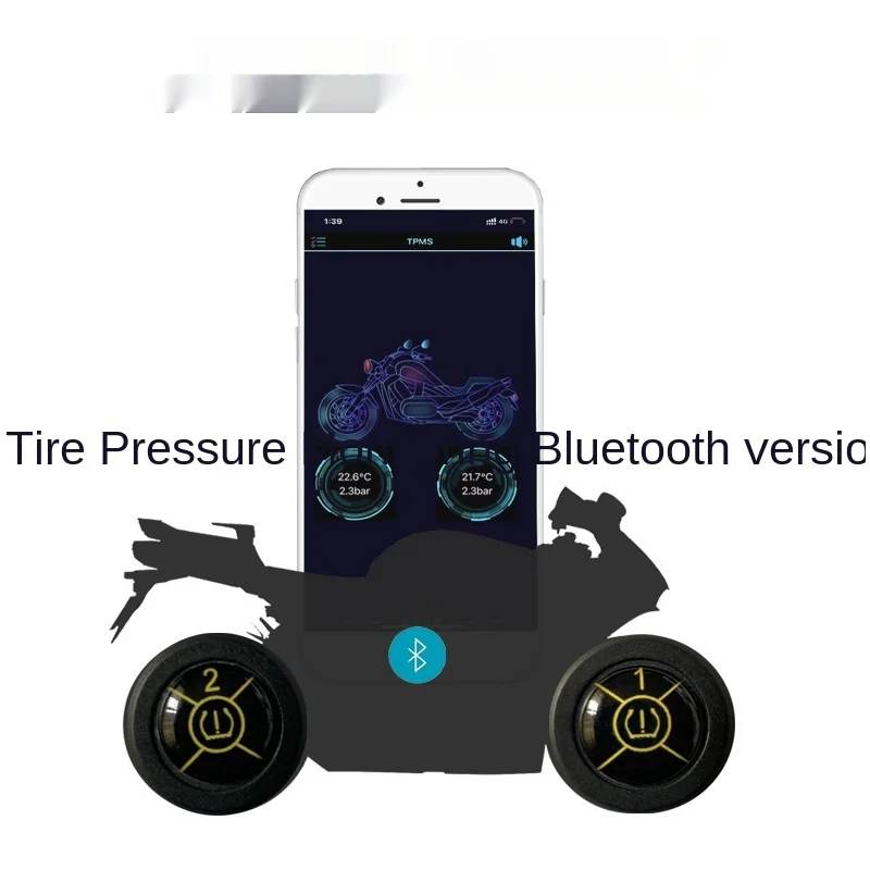 Мониторинг давления в шинах Bluetooth TPMS датчик для мотоциклов инвертированный