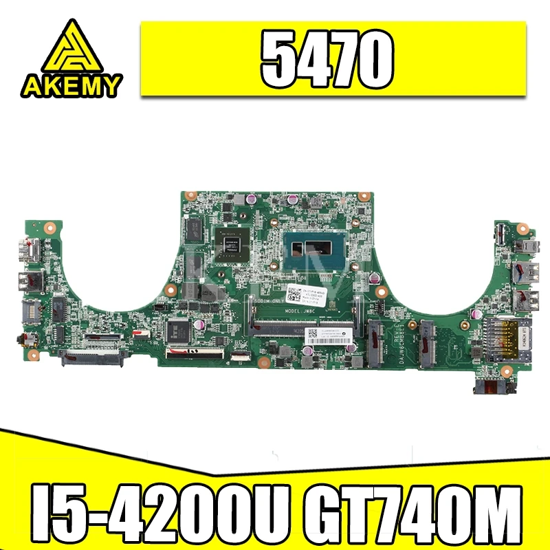 DAJW8CMB8E1 14 5470 Laptop motherboard For DELL Vostro original mainboard I5 4200U GT740M|Материнские платы| |