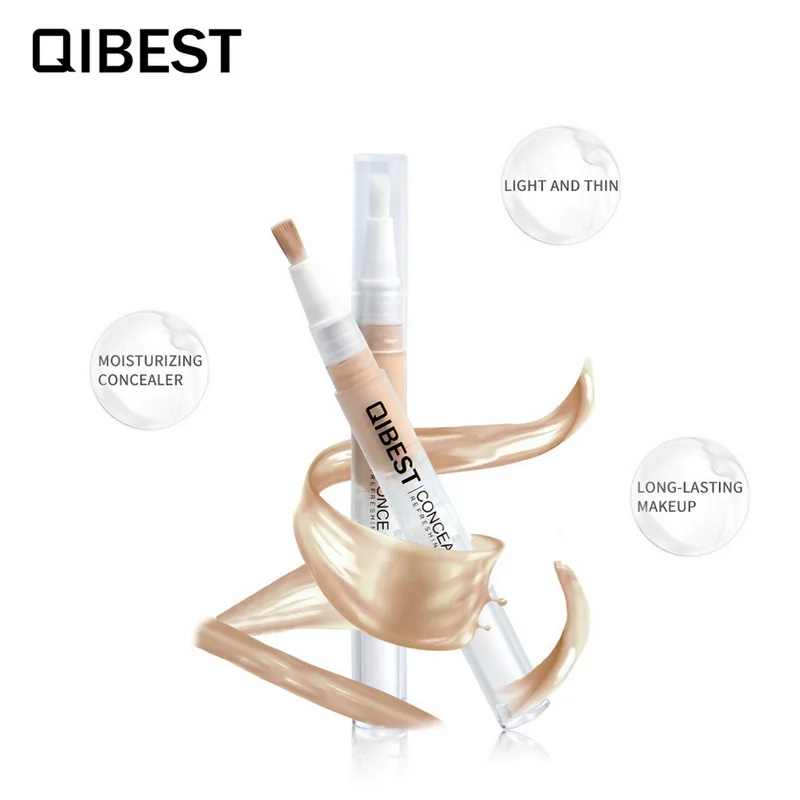 QIBEST Concealer Waterproof Make Up Long Lasting Face Contouring Pore Acne Full Cover Liquid Makeup Beauty Cosmetics |