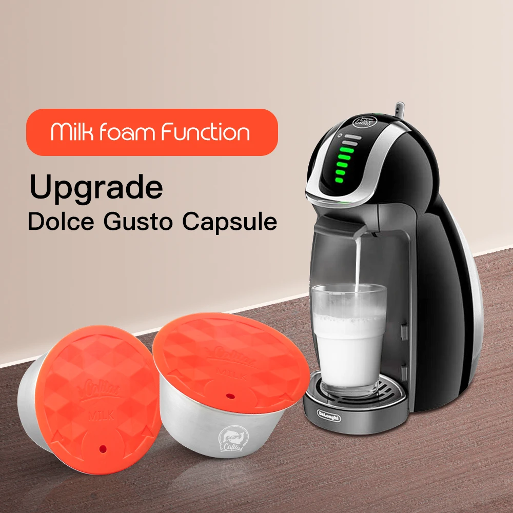 

Stainless Steel Rusable Dolce Gusto Milk Foam Capsule fit for Nescafe with Filter Milk Beater Machine Automatic Milk Beater