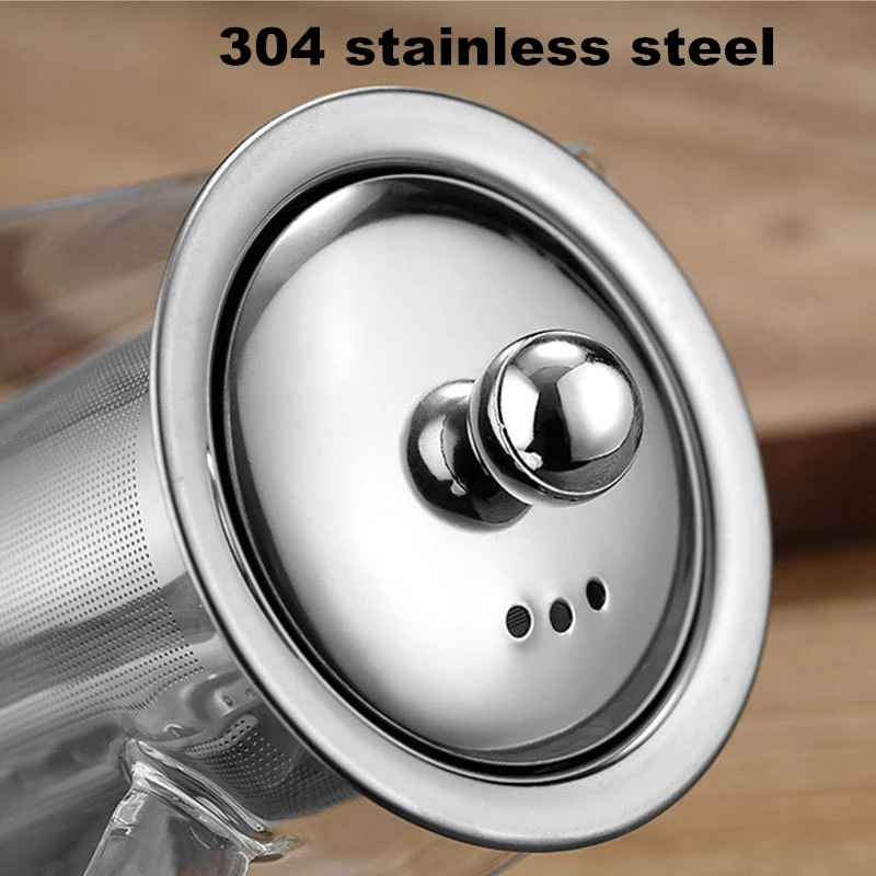 Маленький стеклянный чайник с инфузером из нержавеющей стали Oolong черный