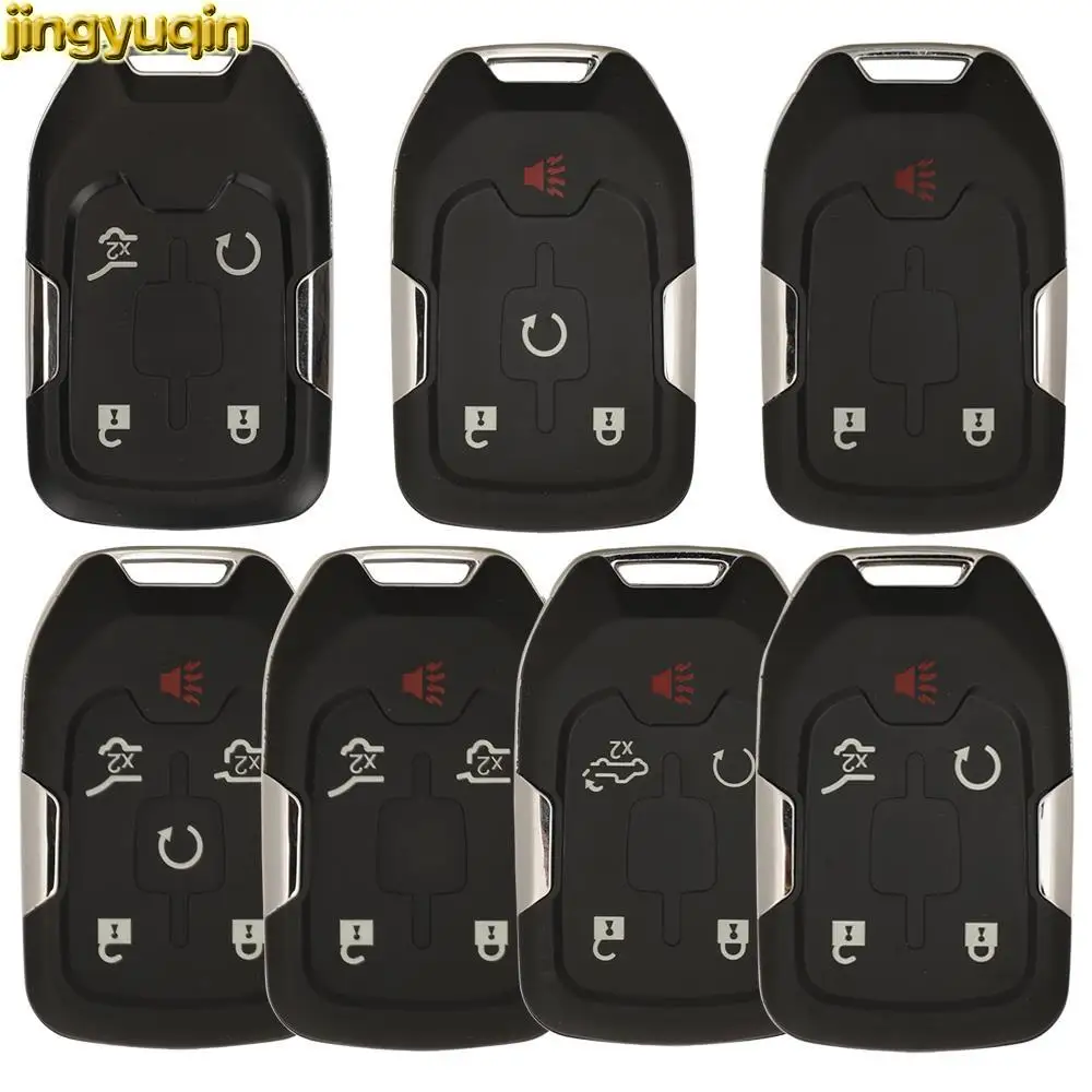 

Jingyuqin 5pcs Remote Car Key Fob Shell For Chevrolet Colorado Suburban Silverado Tahoe GMC Yukon XL 1500 2500 3500 Terrain