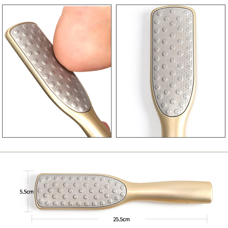 

Pedicure Foot File Callus Remover Stainless Steel Foot Scraper Portable Rasp Colossal Foot Grater Scrubber Pro for Wet Dry Feet