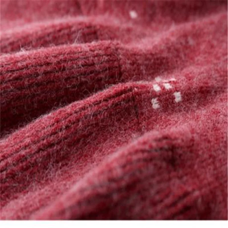 

Elegant Chiristmas Sweater Dress Female Spring Knitted Dress Pullovers Lady Patchwork Mesh Long Sleeve Loose Knitwear 2020 M391