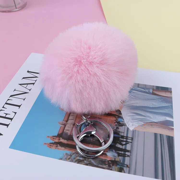 2020 новый брелок мультяшный меховой шар кольцо для ключей ювелирные украшения