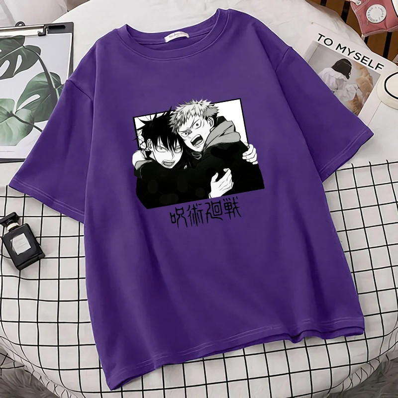 

Yuji Itadori Jujutsu Kaisen Anime Woman Plus T shirt Casual Loose Summer Brand Big Size Harajuku Female Graphic Cotton T shirts