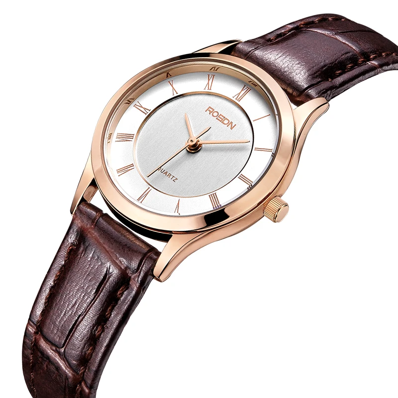 Роскошный бренд ROSDN пара японские кварцевые часы движение женские 7 мм ультра
