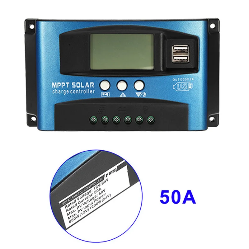 Горячая 40A 100A регулятор MPPT солнечной панели Контроллер заряда 12 V/24 V Авто фокус