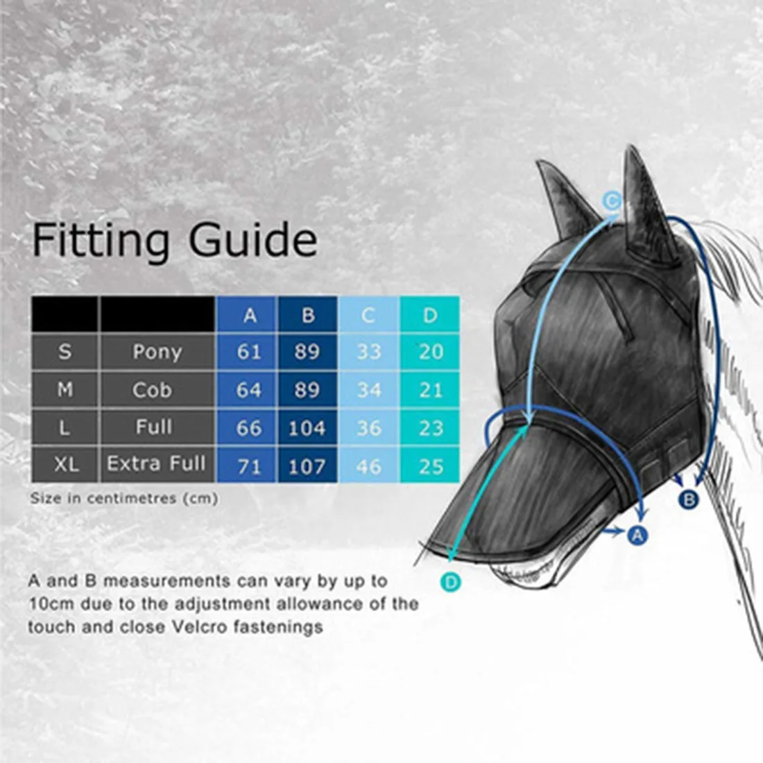 

Outdoor Polyester Horse Fly Mask Hood Full Face Mesh Fleece Padded Anti-UV Breathable Anti-mosquito