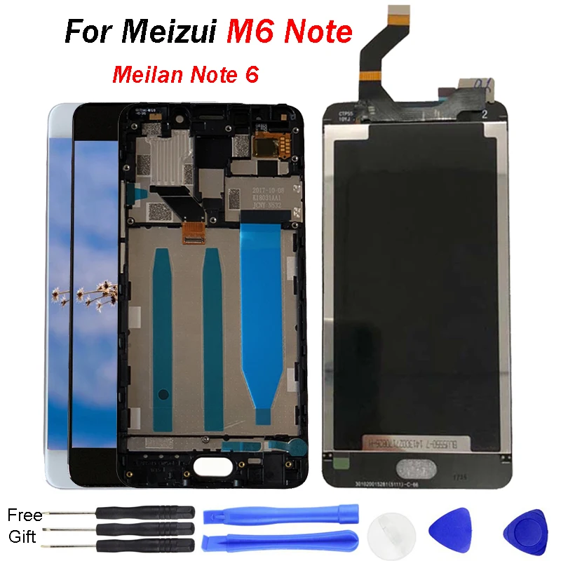 Для Meizu M6 Note ЖК дисплей сенсорная панель экран дигитайзер в сборе запасные