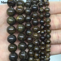 mamiam natural bronzite beads 6mm 8mm 10mm smooth round loose stone diy bracelet necklace jewelry making gemstone gift design