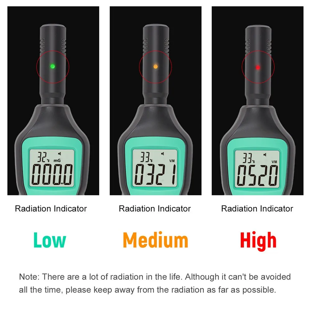 

Electromagnetic Field Radiation Detector Tester EMF Meter Handheld Portable Counter Emission Dosimeter Computer Geiger Counter