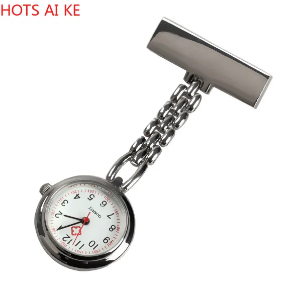

Fashion Mini Nurse Table Pocket Watch with Clip Brooch Chain Quartz Watches Gifts