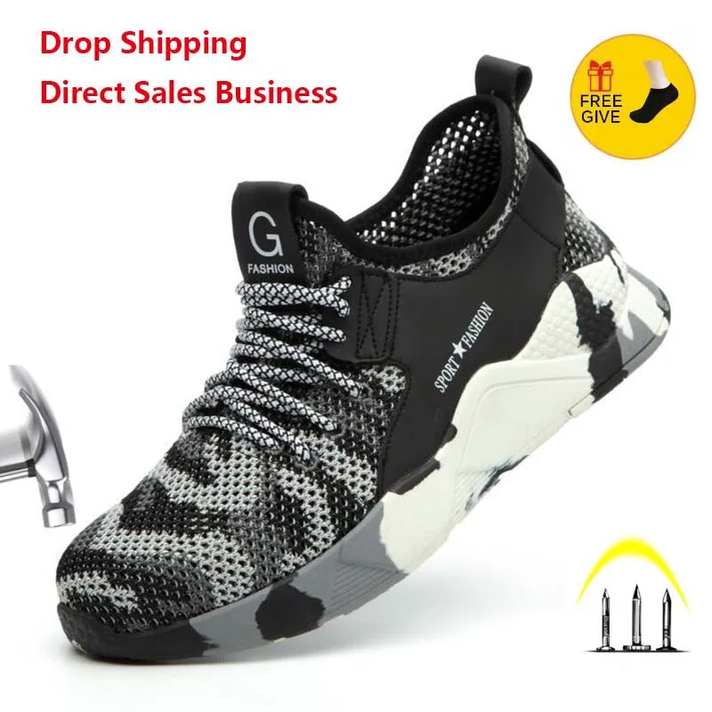 Мода 2020 Брендовые мужские и женские уличные защитные ботинки со стальным носком