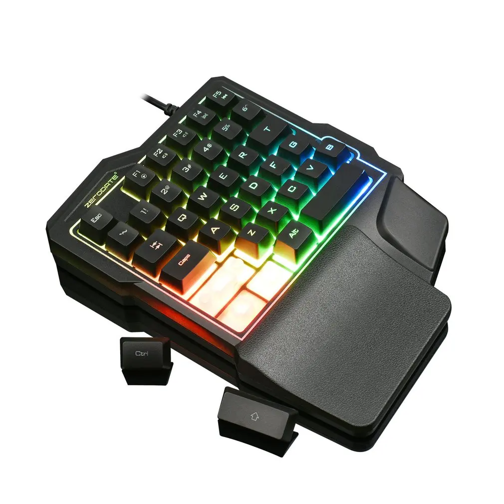 

K7 One-handed Mechanical Gaming Keyboard Portable Mini Gaming Keypad Game Controller One-handed Membrane Keyboard for LOL/PUBG