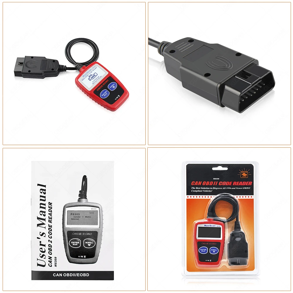 MS309 OBD2 OBDII Automotive Scanner OBD Car Diagnostic Tool in Russian Code Reader ODB2 2 ODB PK ELM327 v1.5|Диагностические