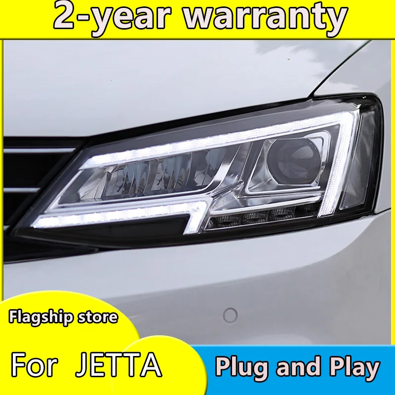Автомобильный Стайлинг для VW Jetta фары 2012-2018 динамический поворотник все