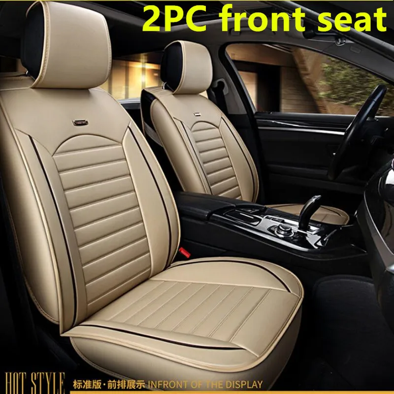 2PC Standard Edition Универсальные автомобильные чехлы из искусственной кожи для Opel Astra h j g mokka insignia Cascada corsa adam ampera Andhra zafira автомобильные аксессуары - Название цвета: 2PC Standard Edition