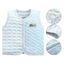 Kids Vest Children Girls Cartoon Jacket Winter Autumn Baby Boys Warm Sleeveless Plush Outerwear Coats Children Outfits Hot