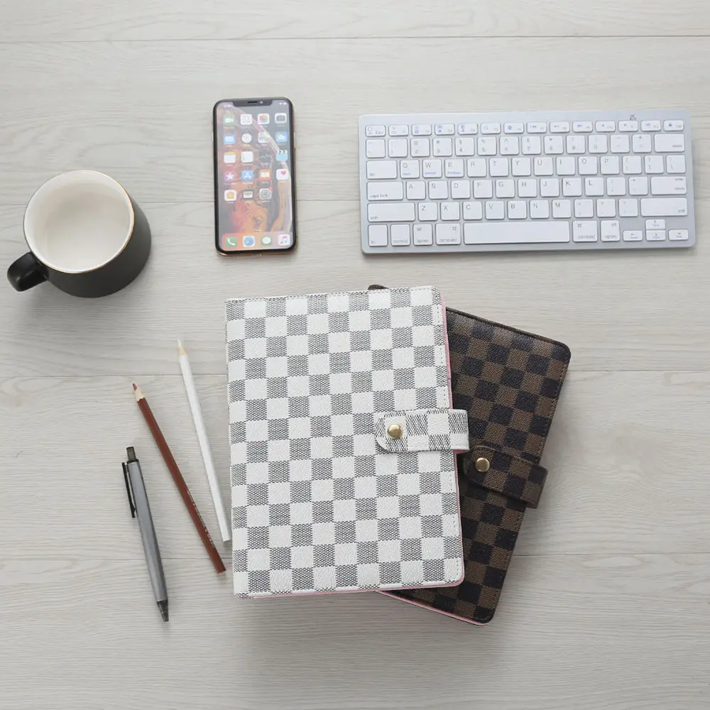 Твердая обложка A5 индивидуальное розовое золото кольцо дневник записная клетка