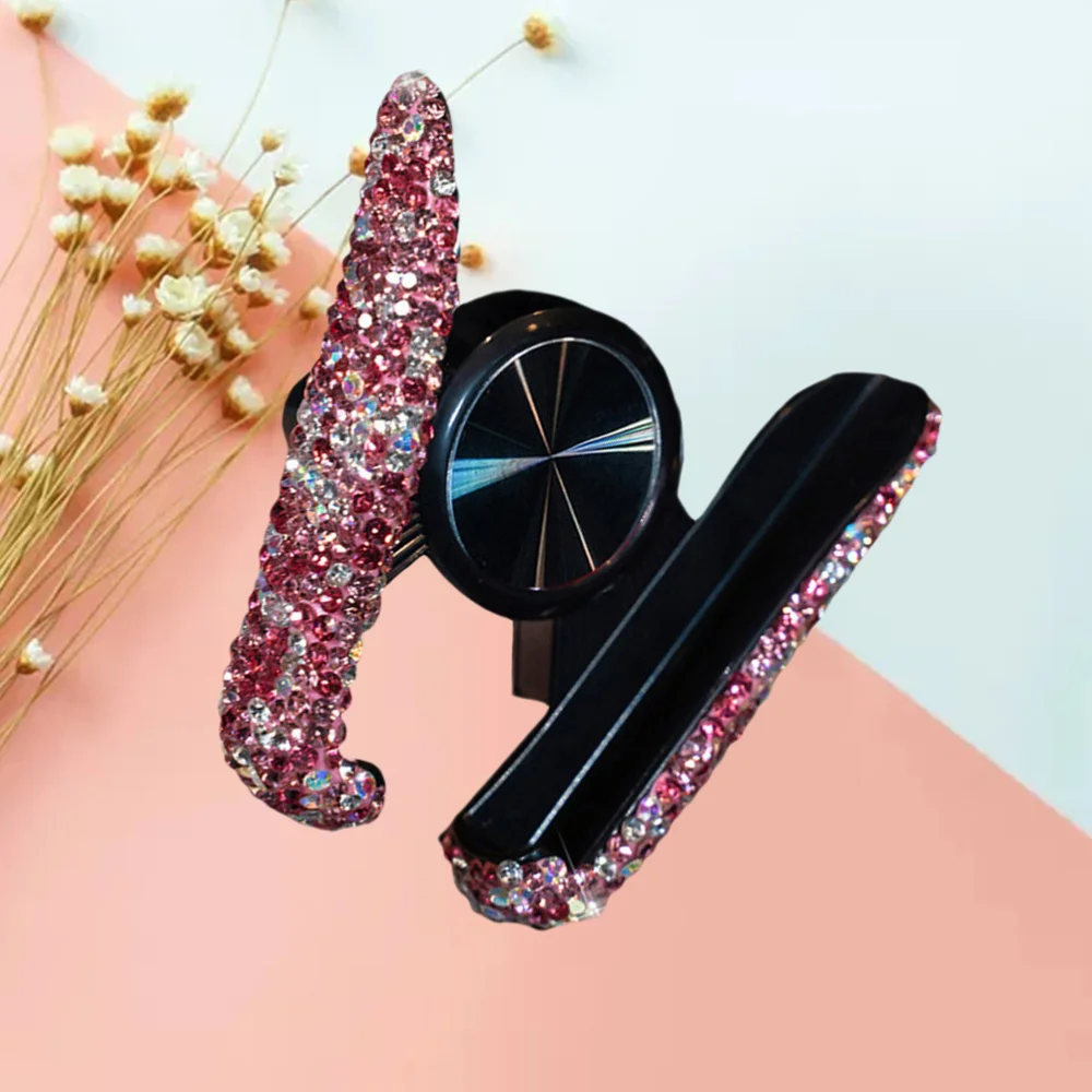 

1PC Car Phone Stand Rhinestone Inlaid V Shape Auto Mobile Phone Support Stand