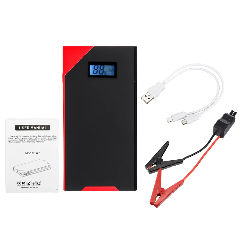 10000 мАч автомобильный стартер Power Bank 800A Портативный Автомобильный Аккумулятор