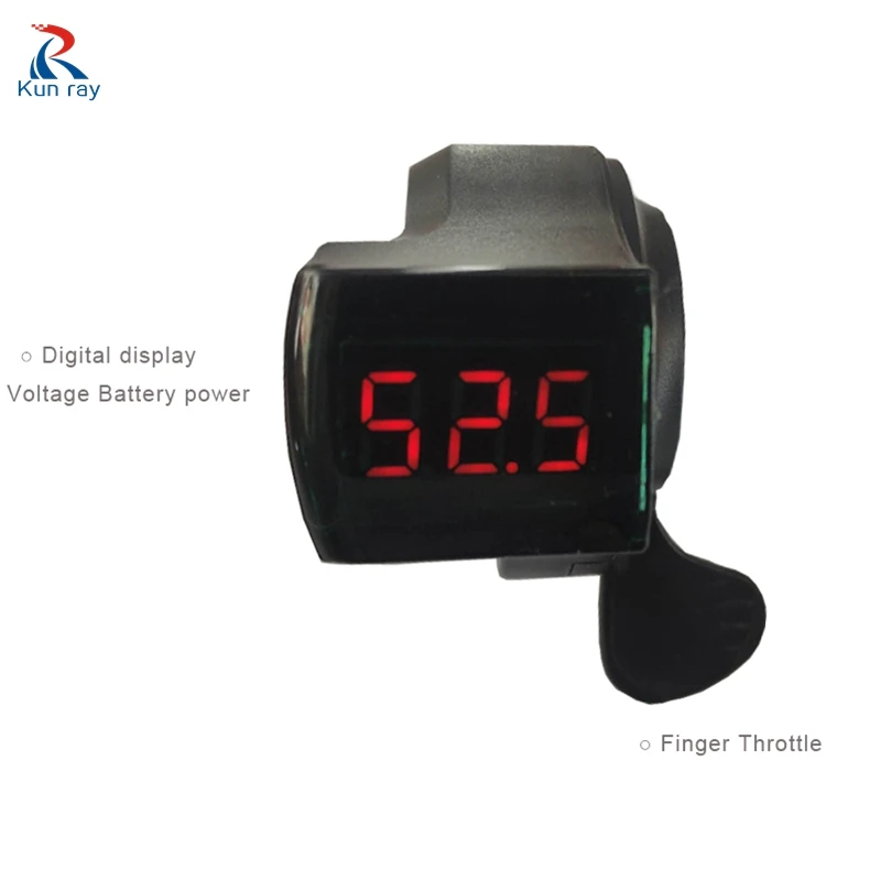 E Bike Thumb Throttle 12V/24V/36V/48V/60V/72V LCD Digital Battery Voltage Display Electric Scooter Finger Multifunction | Спорт и