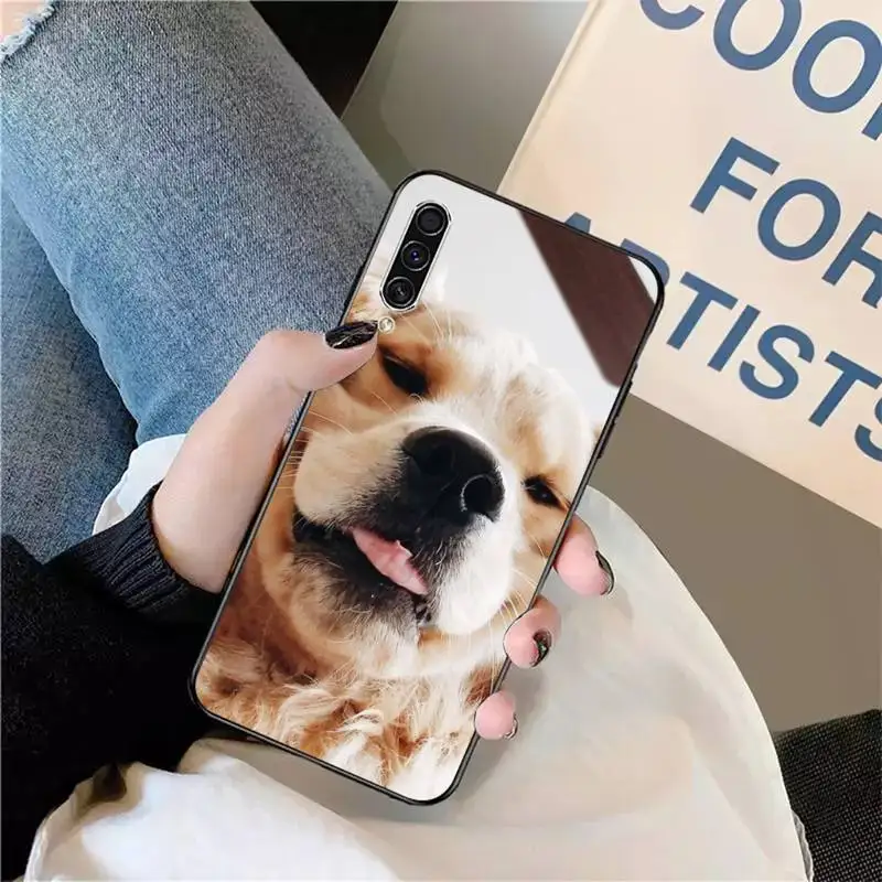 

Funny Golden retriever dog shell Phone Case For Samsung galaxy S 9 10 20 A 10 21 30 31 40 50 51 71 s note 20 j 4 2018 plus