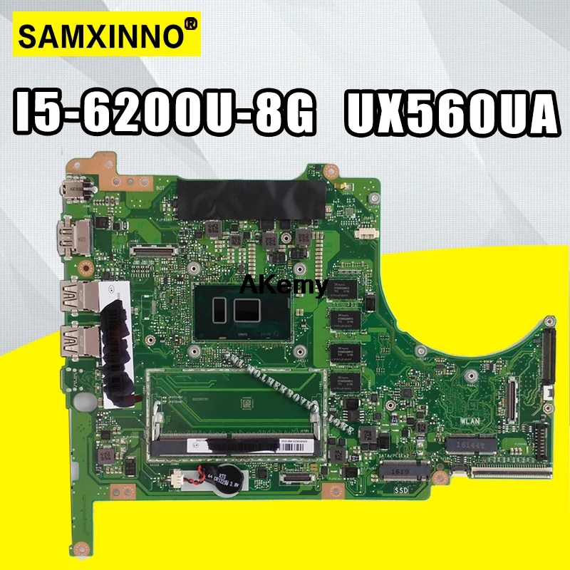 LAOKE для For Asus UX560UA 1B Q504UA материнская плата ноутбука с I5 6200U CPU PN 60NB0BZ0 MB1300 8 Гб RAM DDR3