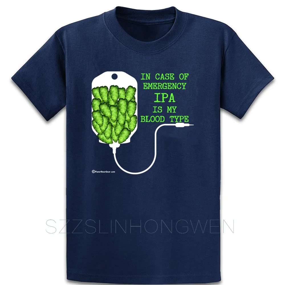 Ipa Is My Blood type крафт пиво забавная футболка юмором печатных формальный весенний круглый воротник с коротким рукавом Винтаж более Размер 5XL рубашка