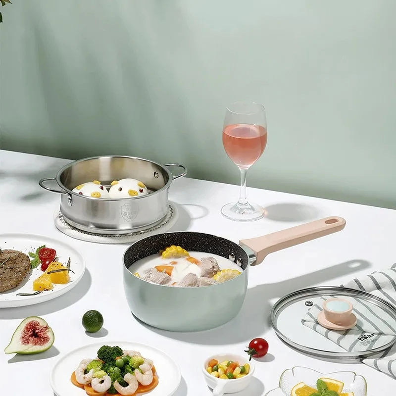 

Детская пищевая добавка, кастрюля для молока, бытовая антипригарная Кастрюля, кастрюля для лапши, кастрюля для горячего молока, кухонная ут...